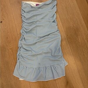 Edikted Mini Blue and White Striped Dress